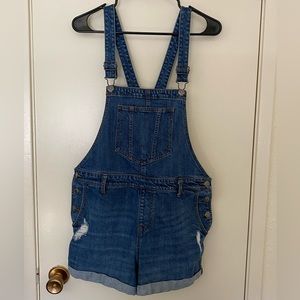 Denim Overall Shorts